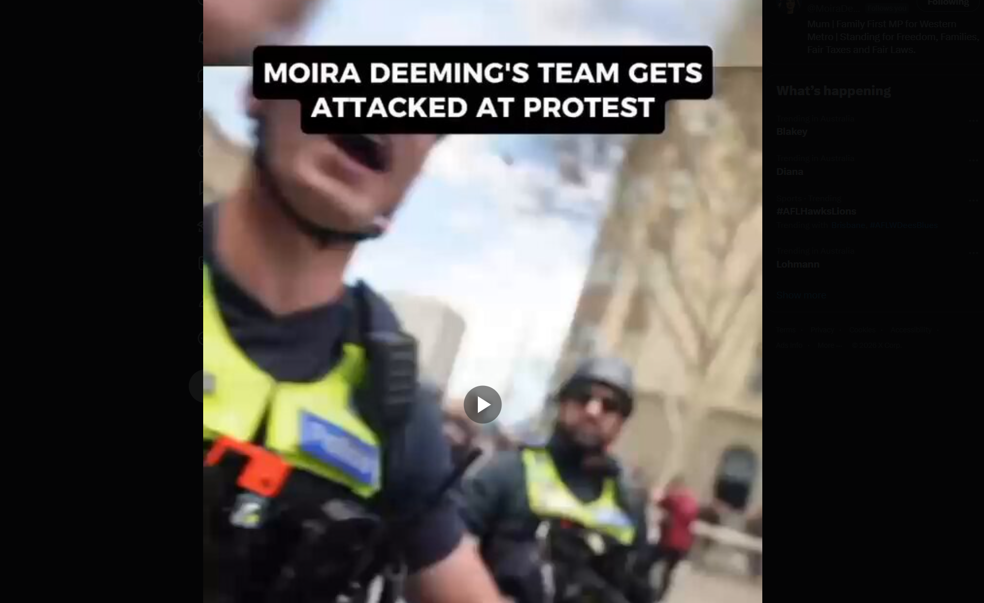 Moira Deeming – Protest